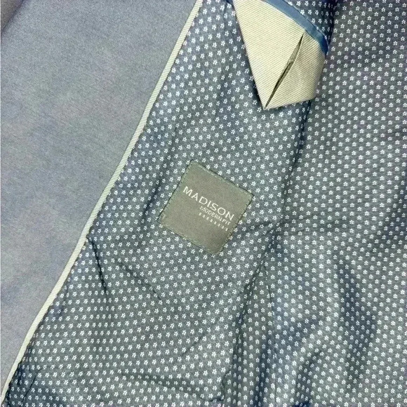 Madison Mens Modern Fit Suit Jacket Sport Coat   Blazer Size- 40L  Two Button - Picture 9 of 10